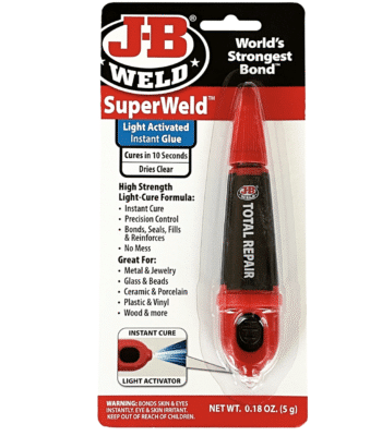 2 Pack JB Weld Super Weld Total Repair, Ljusaktiverat